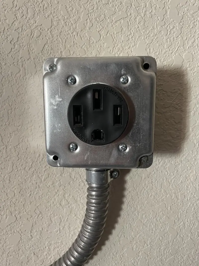 NEMA 14-50 outlet installed for Smart Home Electrical in Eagle Grove